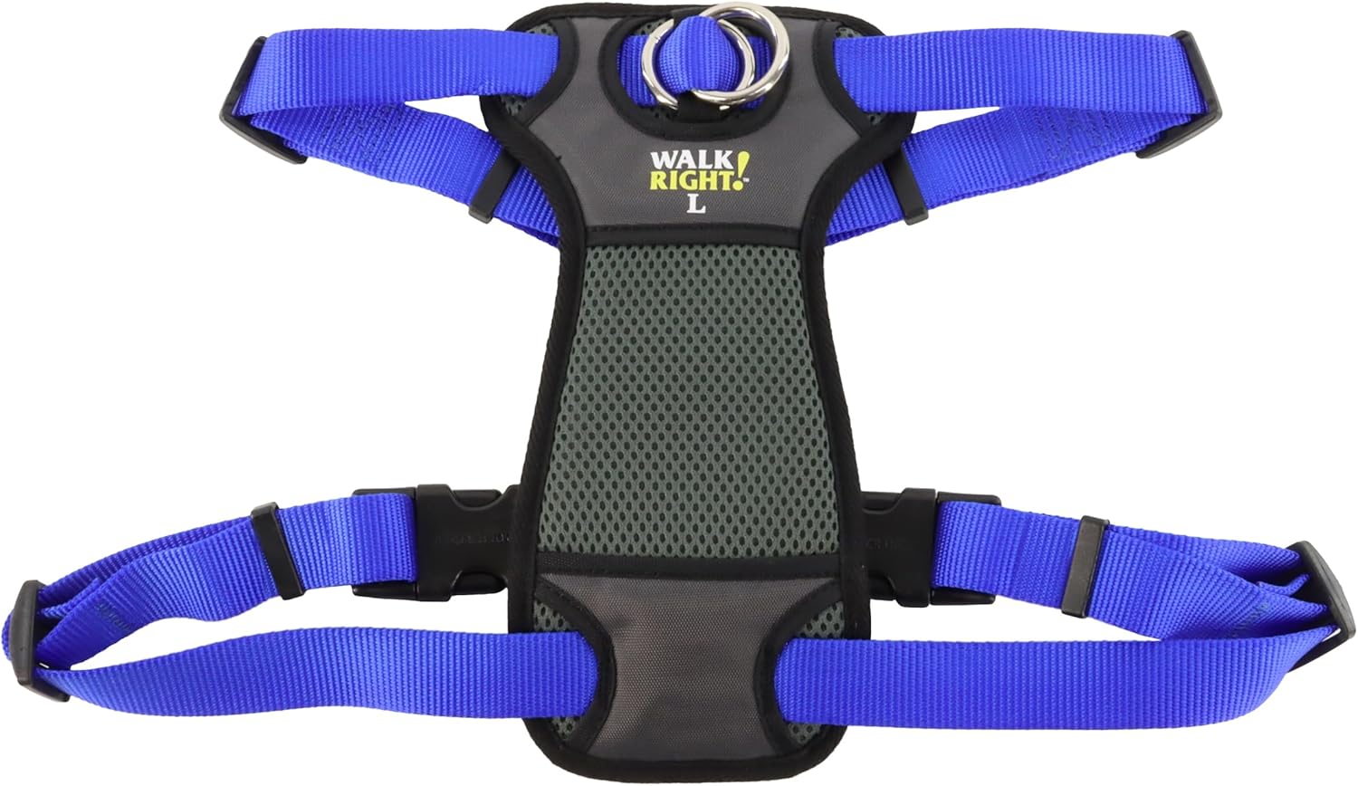 Coastal Pet Walk Right Front-Connect No-Pull Padded Dog Harness - Adjustable & Comfortable Dog Harness - Small & Large Breed Fit - Quality Pet Supplies - Black, LRG (26"-38")
