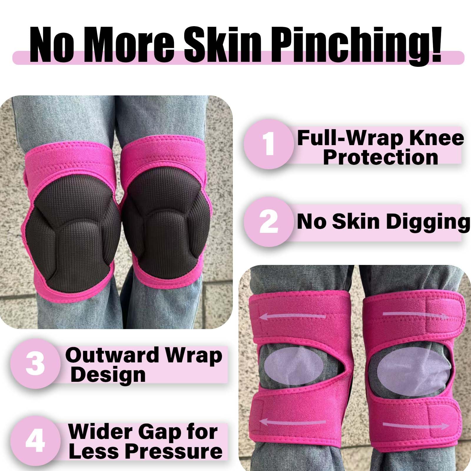 Rodilleras para mujer para limpiar suelos de casa, protector de rodilla de espuma EVA ajustable para jardinería, fregar el suelo, correas de prevención de colisiones en las rodilleras para patio,
