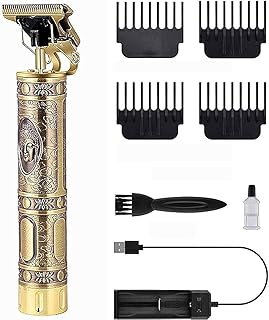 ماكينة حلاقة تي99 وتشذيب الشعر واللحية الاحترافية من كيمي أورجينال، لون ذهبي، موديل WS-T99