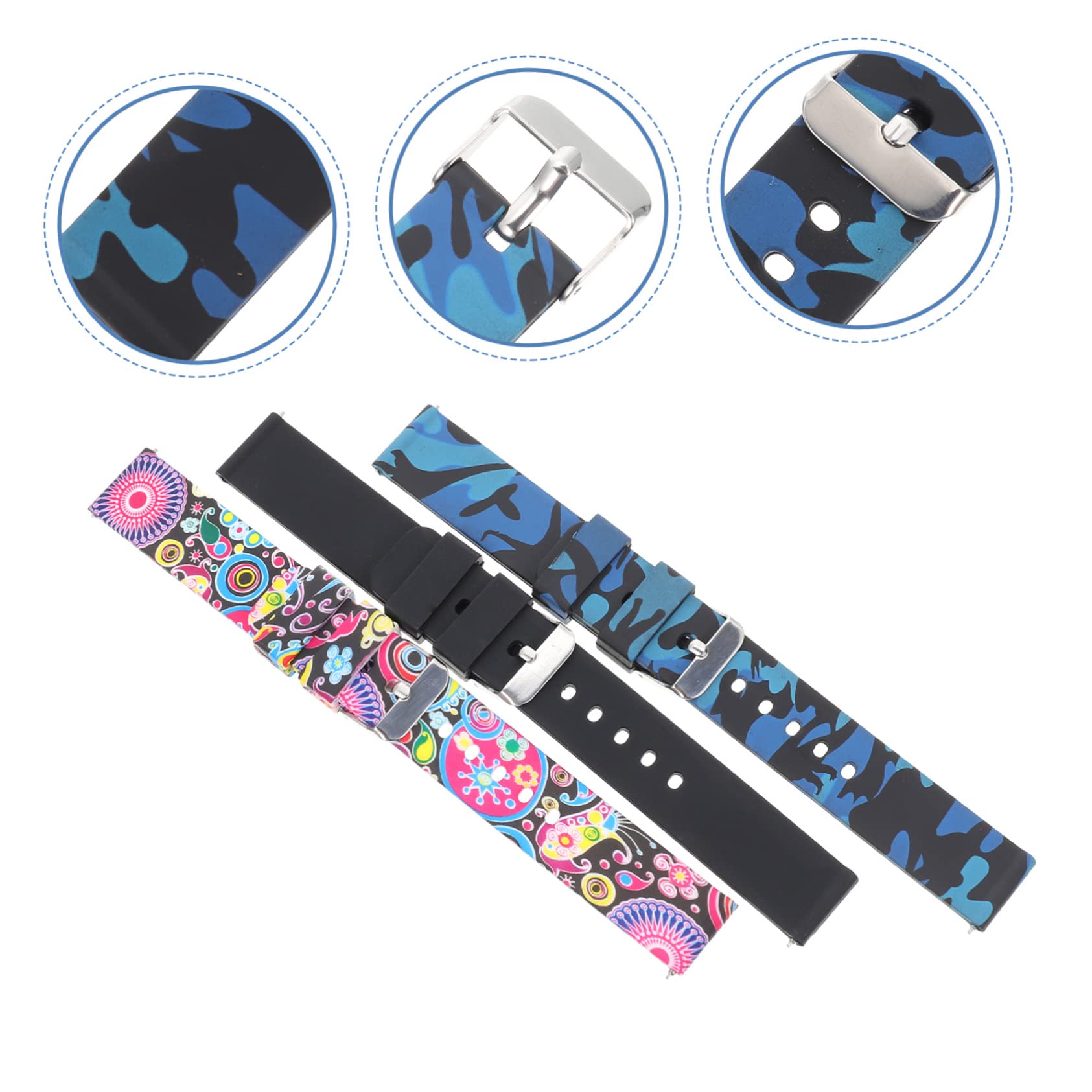 Housoutil Lot De 3 Bracelets De Montre Connectée En Silicone Antidérapants Réglables Confortables Élégants Et Pratiques De Remplacement 3 Pièces X 3