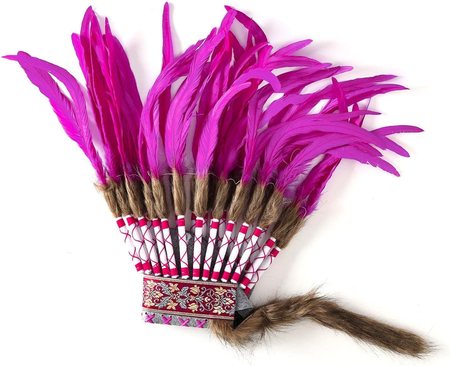 American Chief Indian Headpiece Men Women Feather Headdress for Stage Show Party