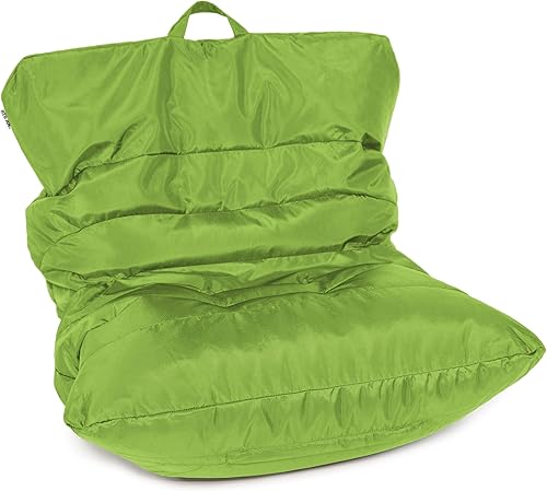 Miniatura 125 de Big Joe Roma - Puf para niños, sherpa de avena y rosa del desierto, gamuza vegana, 2 pies, ligero, recargable, asiento para niños Avena/Rosa del