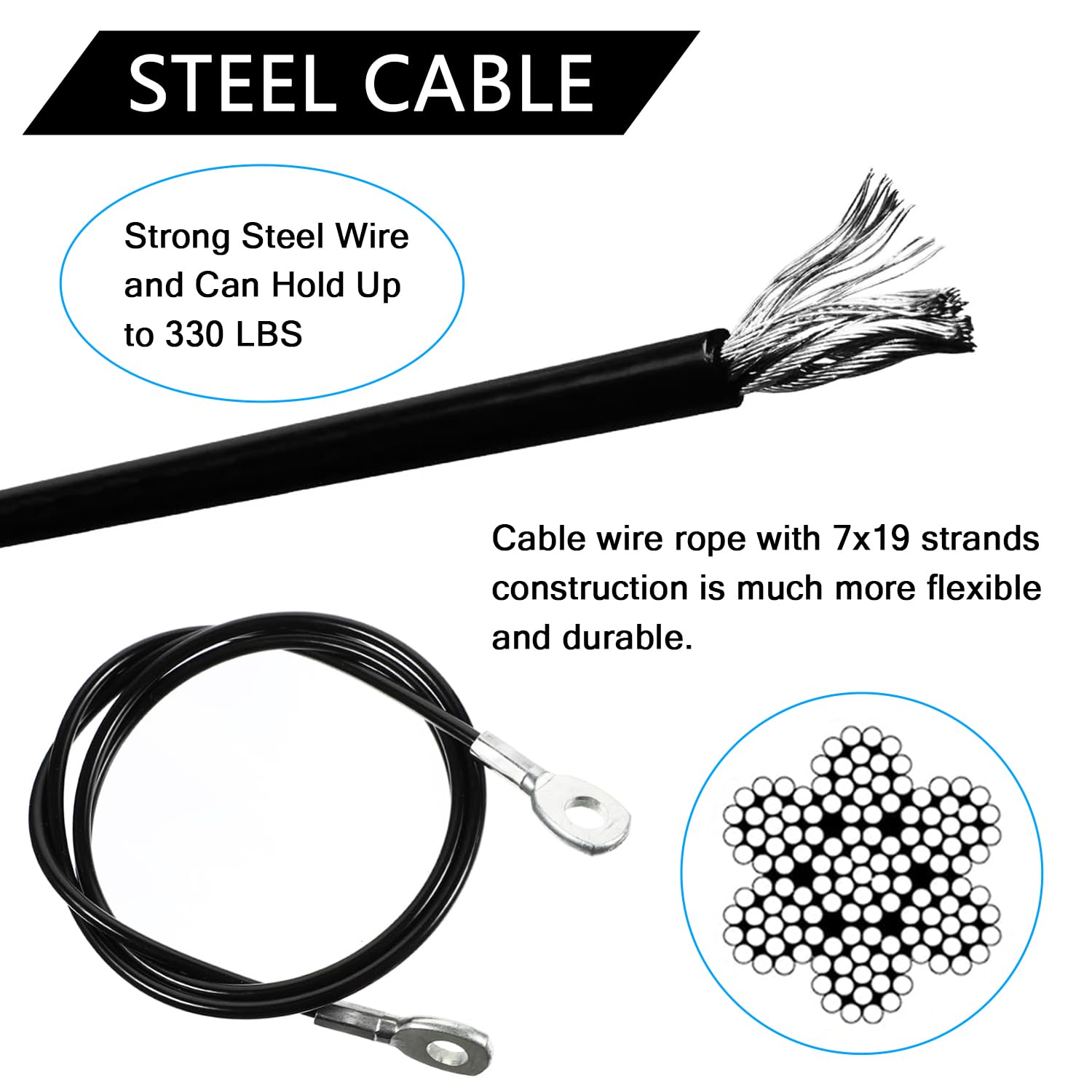 Rdxanc Câble De Rechange Réglable En Acier Pour Machine à