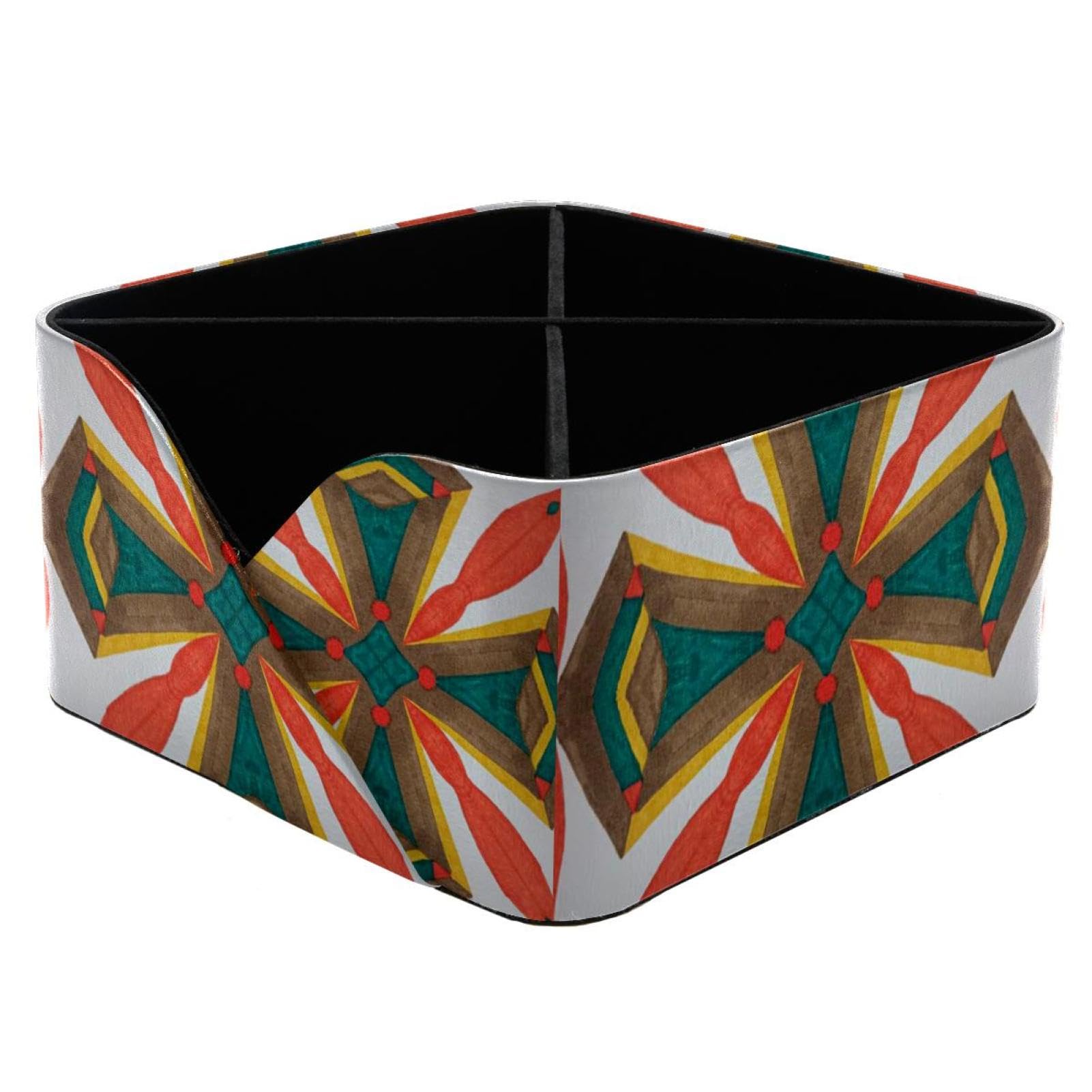 Porte-stylo rectangulaire à motifs pour un bureau d'étudiant ordonné et un coin maquillage chic