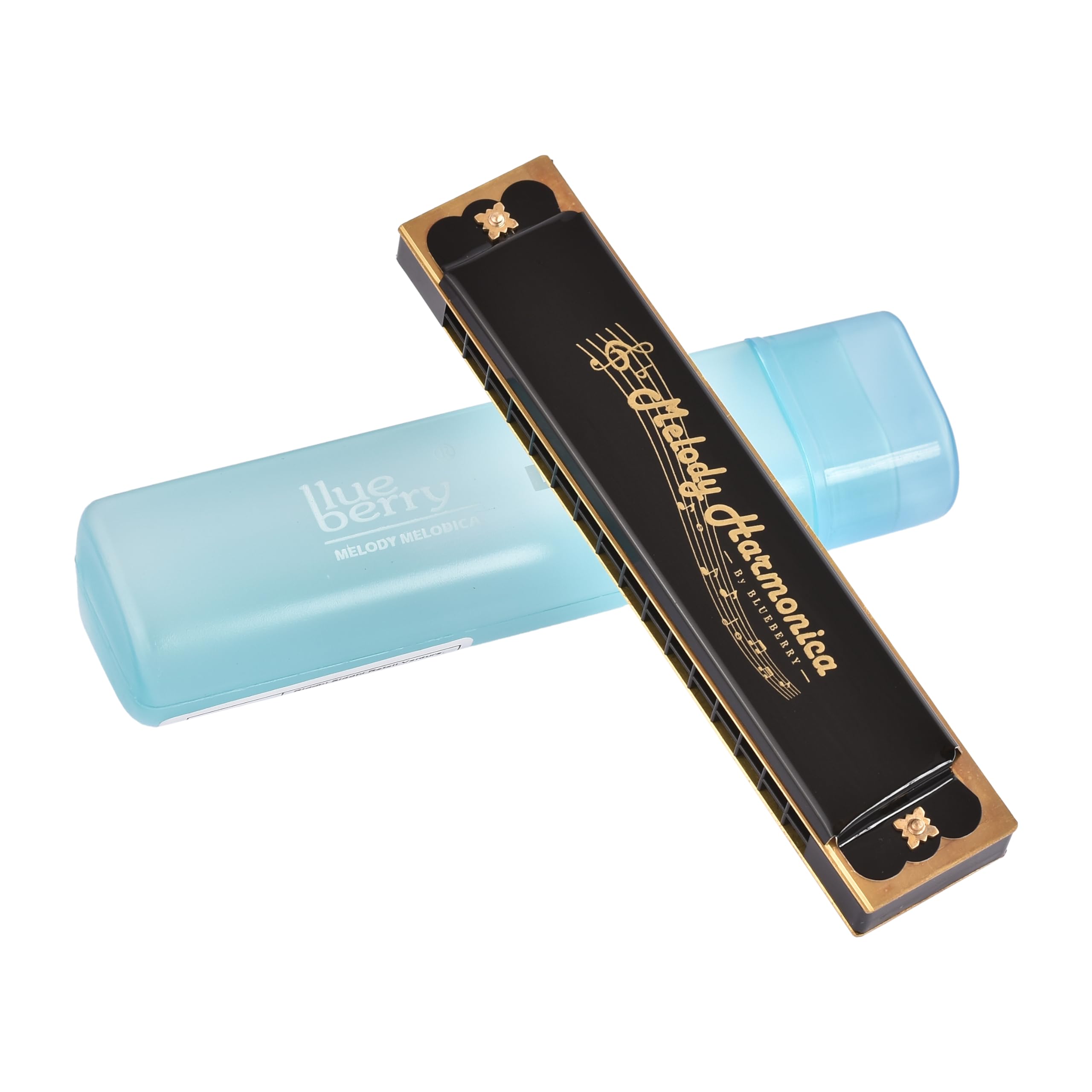 Blueberry R-1601-Black Harmonica for Beginners and Kids - 16 Holes 32 Tunes Mouth Organ Key of C Major for Kids, Students & Adults-image-47