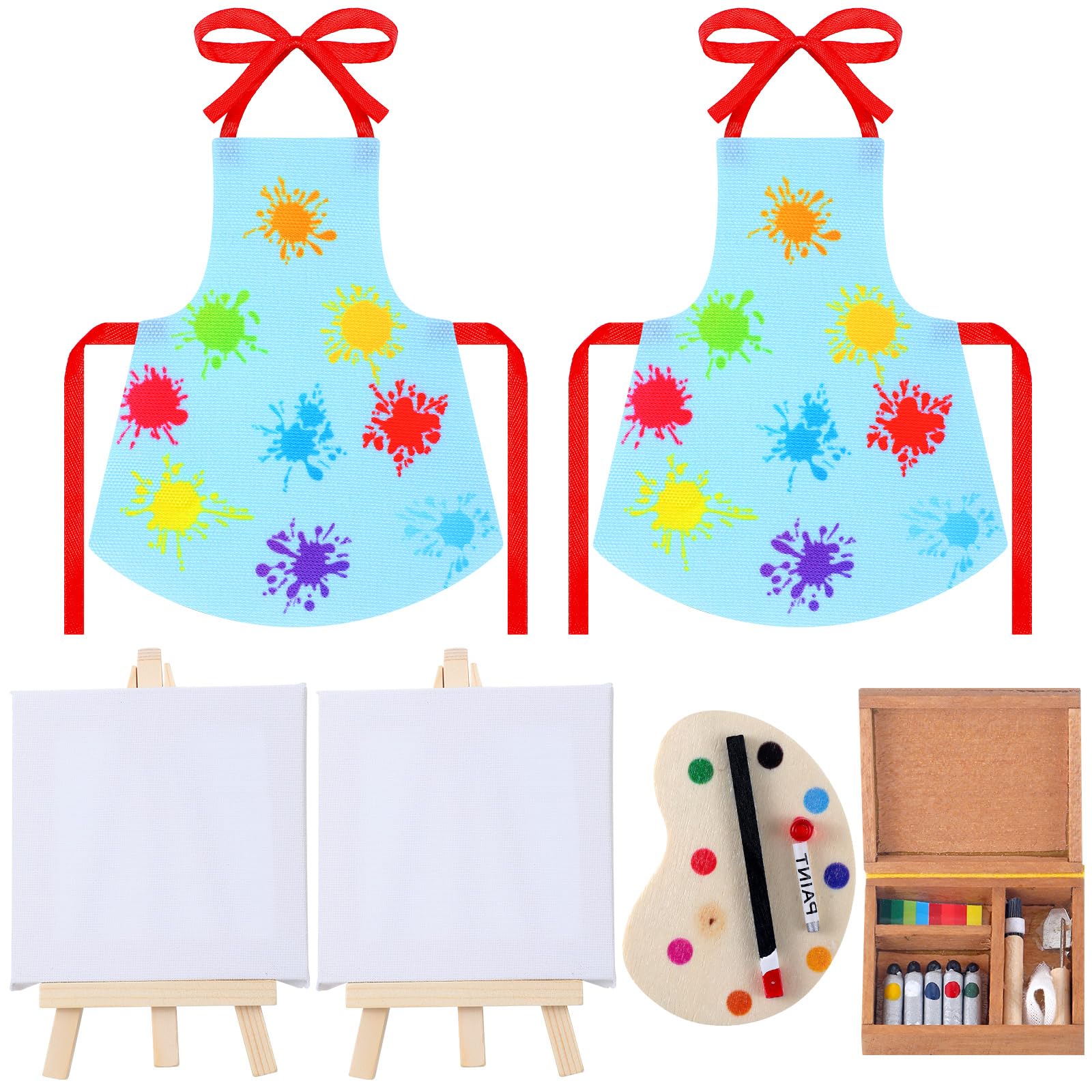 Photo 1 of Meooeck 6 Pieces Christmas Elf Accessories Set Including 2 Holiday Elf Doll Clothes Outfit, and 4 Elf Doll Novelty Elf Accessories for Kid (Painting)