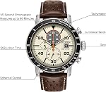 Citizen Eco-Drive Brycen Chronographe Homme Montre, Acier inoxydable avec bracelet en cuir, Weekender, Brun (Modèle: CA0649-06X)