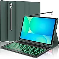 Vista 26 de Funda para teclado para Samsung Galaxy Tab S6 Lite de 10.4 pulgadas 2024 2022/2020 SM-P610/P613/P615/P619, funda para teclado Bluetooth inalámbrico