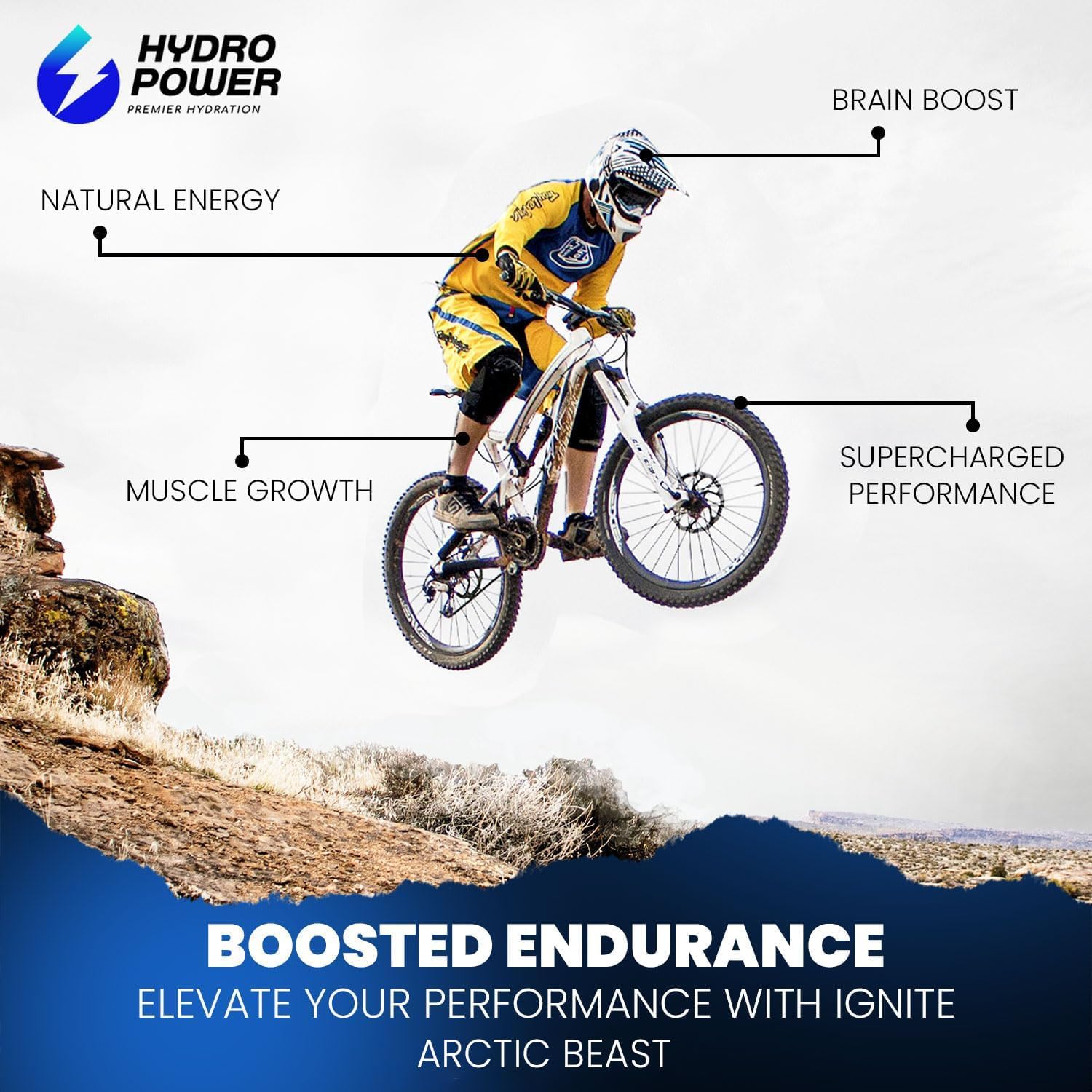 Hydro Power Ignite Energy & Focus Mix | Arctic Beast - 25 Servings Powder