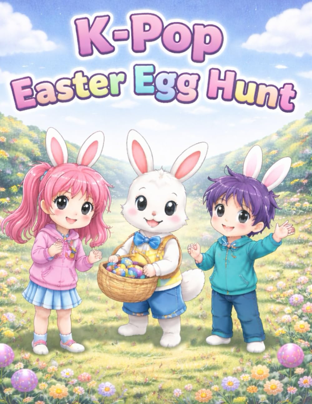 K-Pop Easter Egg Hunt Adventures: Colouring Book (Mina & Friends K Pop Adventure Series)