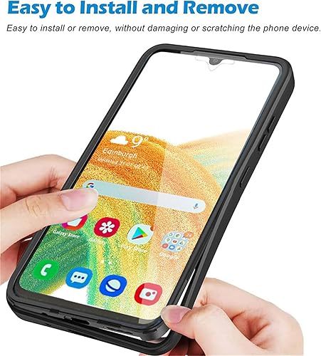 Miniatura 2 de Funda transparente para Samsung Galaxy A23 5G con protector de pantalla, transparente, delgada y delgada, cubierta protectora de cuerpo completo, no