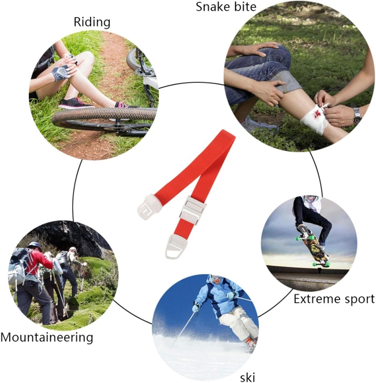 SEIWEI Purple First Aid Tourniquet Quick Release Outdoor Emergency Tourniquet with Buckle for Camping Hiking Survival Situations