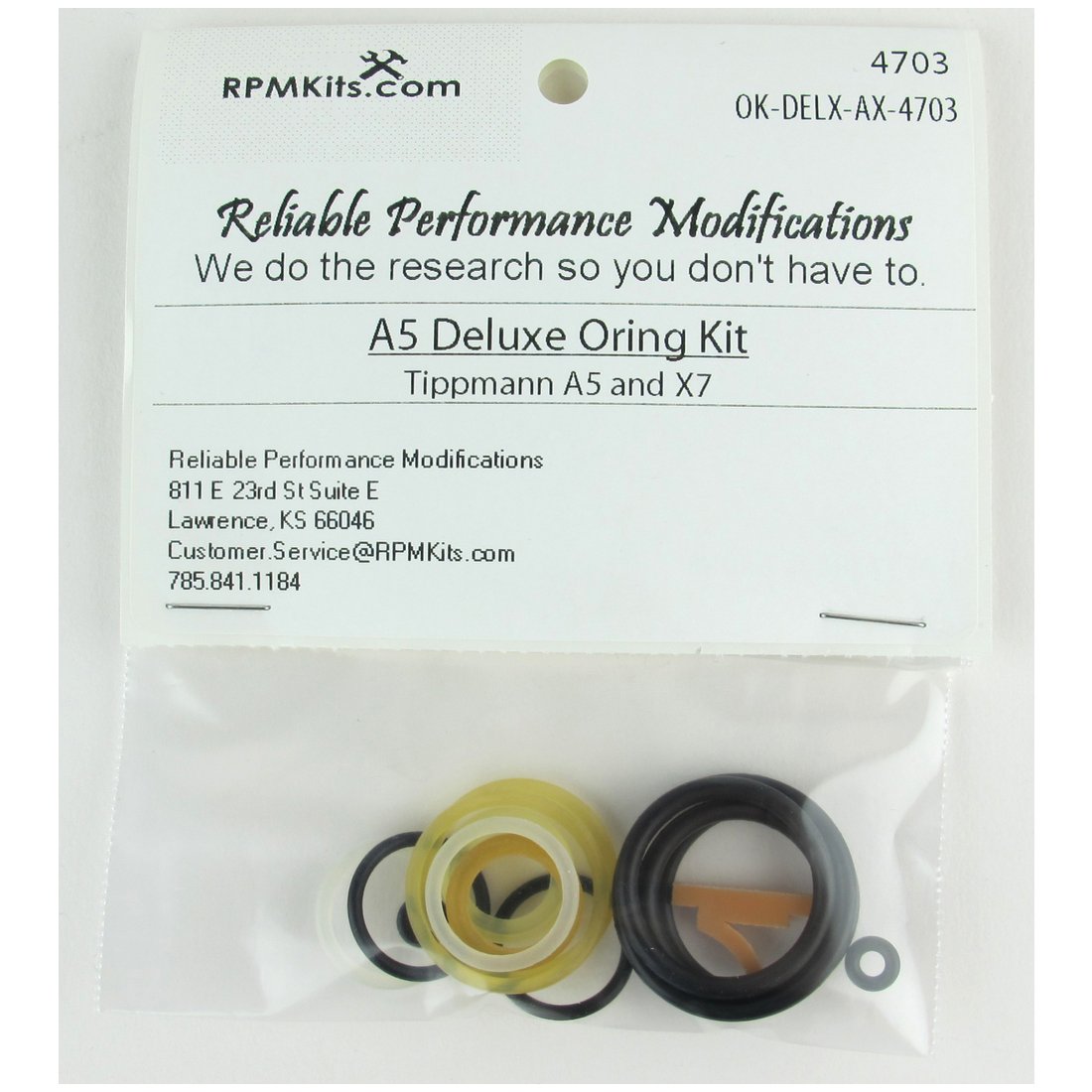 RPM Deluxe Tippmann A5 O-Ring Kit for A5 and X7 - Most Commonly Needed OEM O-Rings