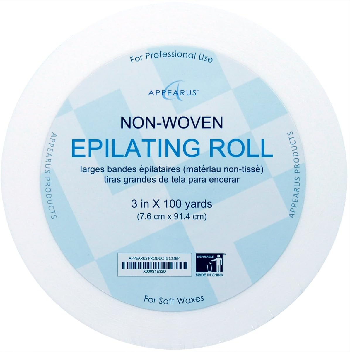 APPEARUS Non-woven Waxing Roll Strips Epilating Roll, 7.6cm x 100 yards