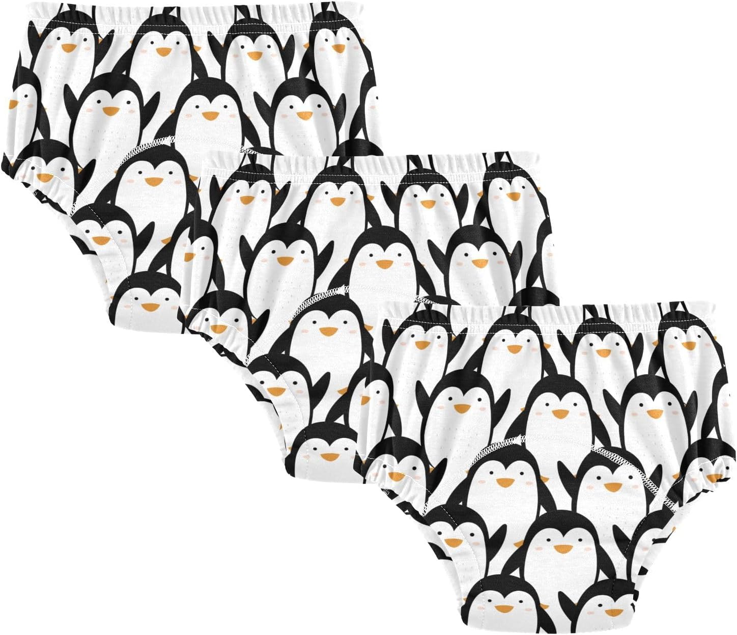 Potty Training Underwear 3 Packs Penguins Soft Toilet Training Pants for Toddler Girls Boys 2T
