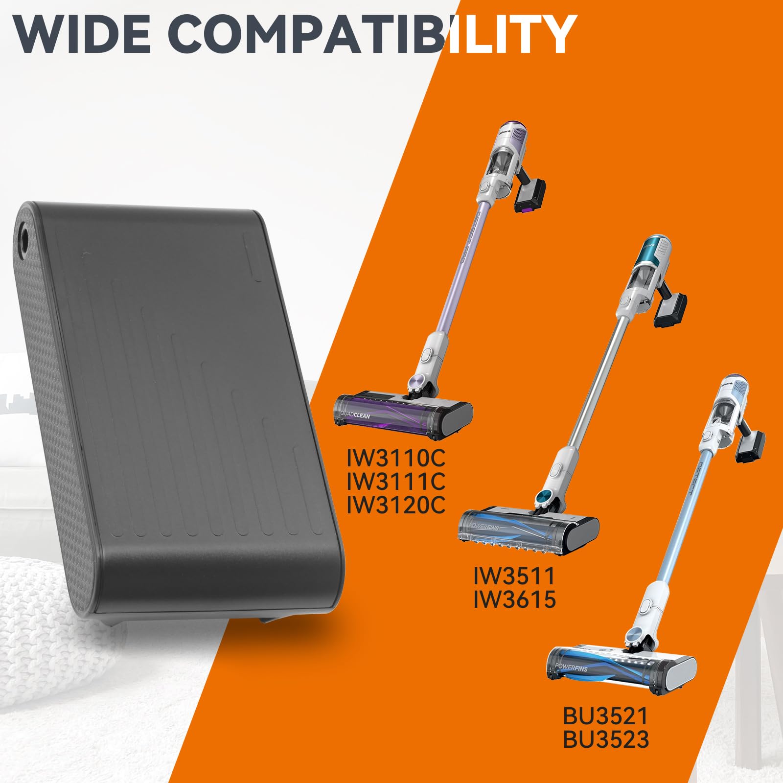 K KYUER Upgraded XBTR625KSLN Akku für Shark IW3511 IW3615 IW3110C IW3111C IW3120C IW3511 BU3521 BU3523 Series Cordless Vacuum Cleaner 3000mAh Battery XBTR625KSL XBTR625KSLEU XBTR625KSLEUN XBTR625