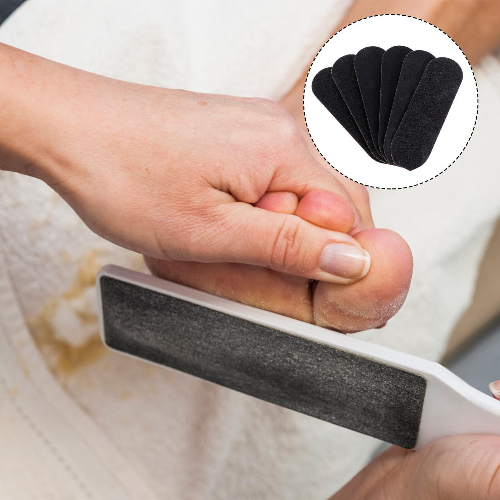 60Pcs Dead Skin polishing Slices Remover for feet Foot File Sandpaper Metal Shaft Sanding Discs Replacement Sandpaper Foot Nail Pedicure Tools for feet Sanding pad Manicure - Image 3