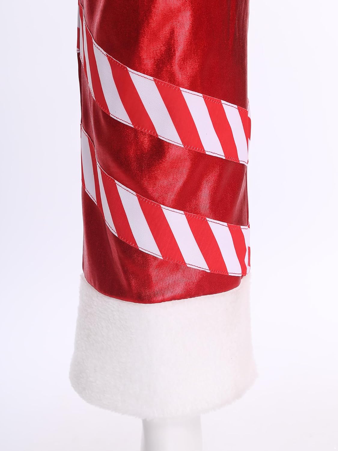 Mens Christmas Straight-Leg Pants Santa Claus Xmas Trousers Striped Print Candy Cane Costume