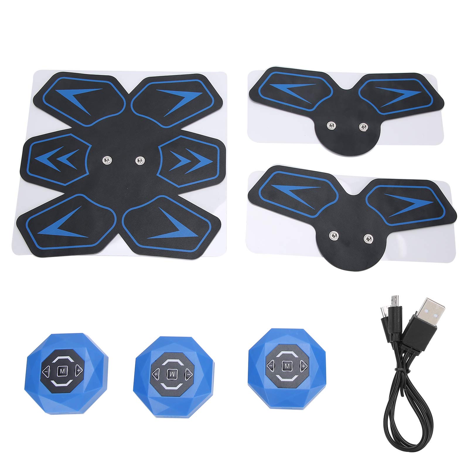 EMS Abdominal Muscle Stimulator Patch, Wireless Muscle Training Device Massage Sticker with Voice Broadcast, Thin Home Office Fitness Patch for Abdomen/Hand/Leg - 6 Mode Adjustable