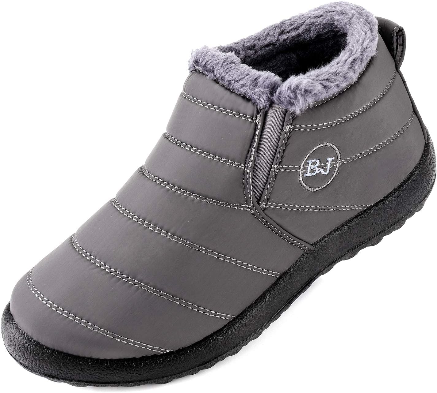 Womens Snow Boots Winter Warm Booties Fur Lined Anti-Slip Ankle Boots Outdoor Slip On Waterproof Booties Comfortable Warm Shoes