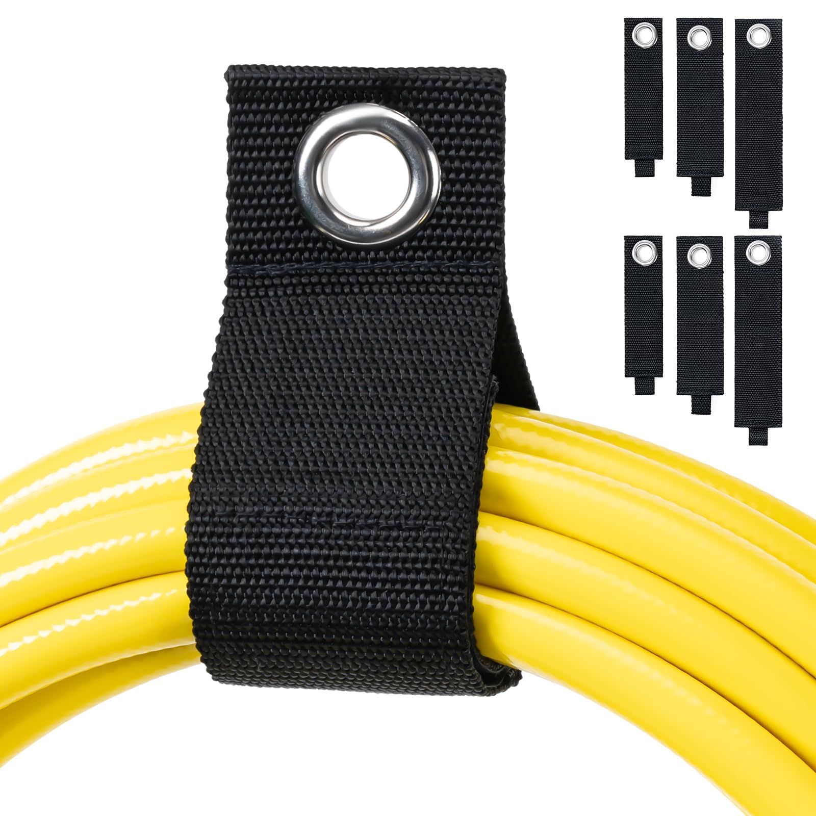Paporich Extension Cord Holder Organizer, Extension Cord Hanger for Garage Organizers and Storage Heavy Duty Storage Straps for Power Cord, Cable, Hose and Rope (Set of 6)