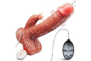 Thrusting Squirting Dildo - Ejaculating Vibrator with 7 Vibration 7 Licking Modes for Enhanced Pleasure