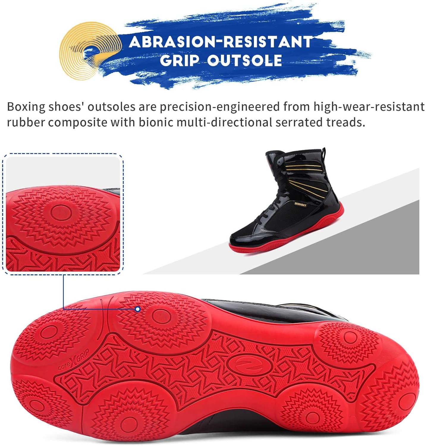 Boxing Shoes Men Wrestling Shoe for Mens Weightlifting Powerlifting Deadlift Squatting High Top Fitness Zero Drop - Image 2