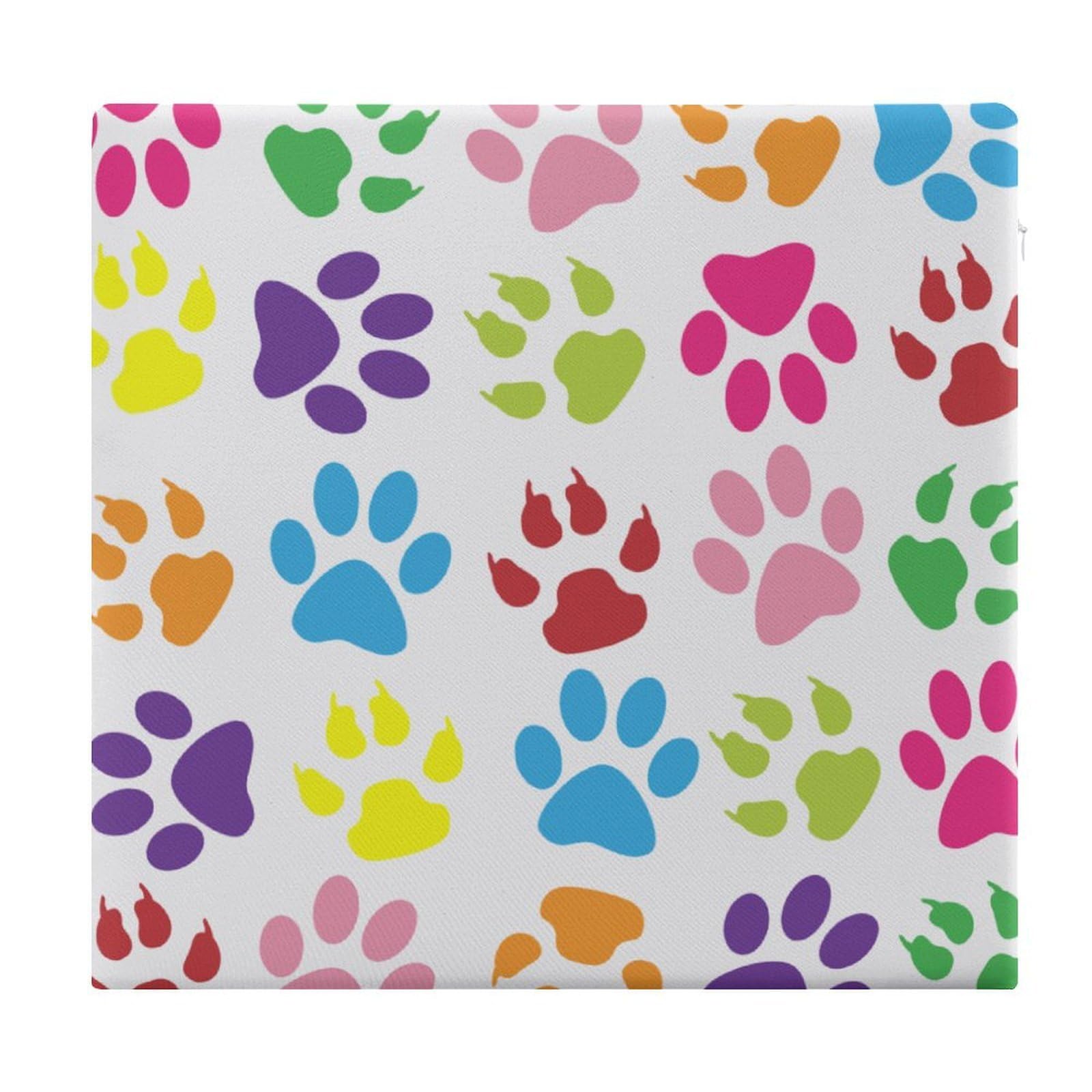 JZemdybill Chair Pad, Dog Paw Seat Pad, Square Chair Cushion for Yoga Living Room Balcony