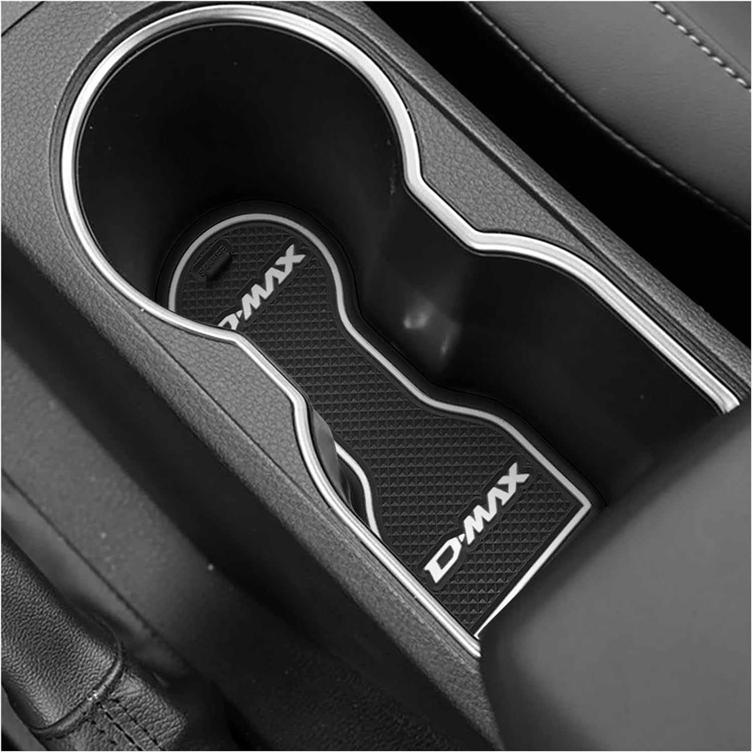 Compatible with Isuzu D-MAX 2021-2024 DMAX Anti-Slip Gate Slot Cup Mat Non-Slip Door Groove Pad Car Interior Accessories Coaster(21DMAX Black-L)