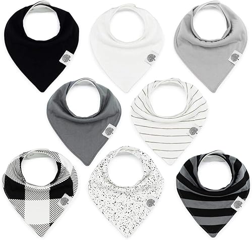 Miniatura 14 de Parker - Baberos tipo bandana para bebé, paquete de 4 baberos para niños, niñas, unisex