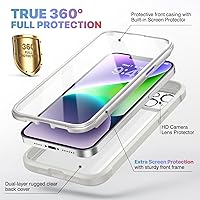 Vista 746 de Diaclara - Funda diseñada para iPhone 15 Plus de 6.7 pulgadas, transparente, cuerpo completo, con protector de pantalla, resistente de protección