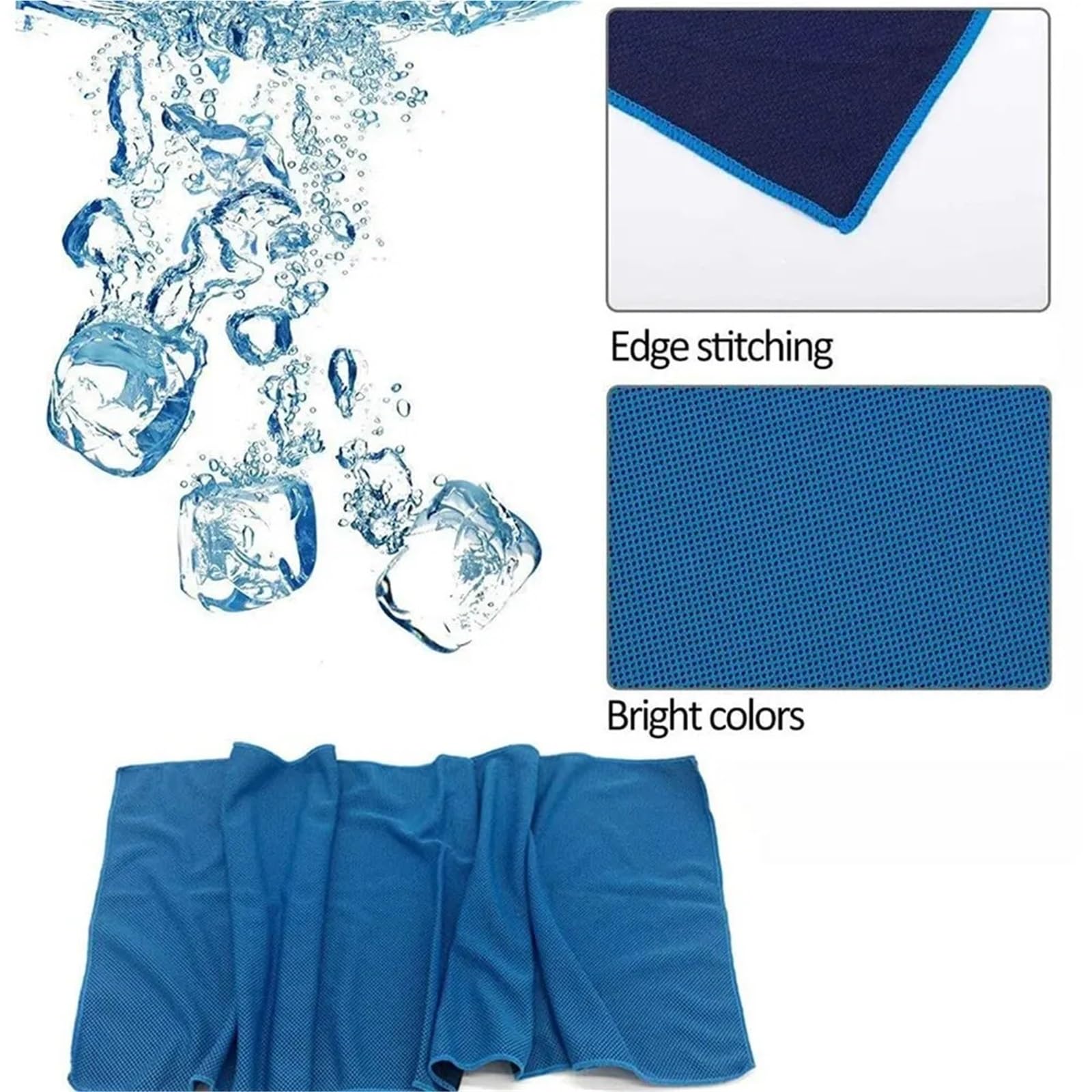 Toalla Circular Envuelta en Silicona, Toalla refrescante, Toallas de Secado rápido, Accesorios Playa, Deportiva for Fitness, 1 Unidad para Yoga(Orange)