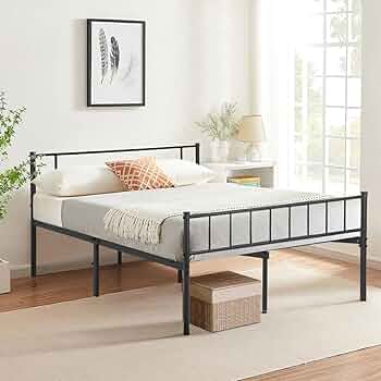 雅姫ページ Allewie King Size Platform Bed Frame with Fabric Upholstered
