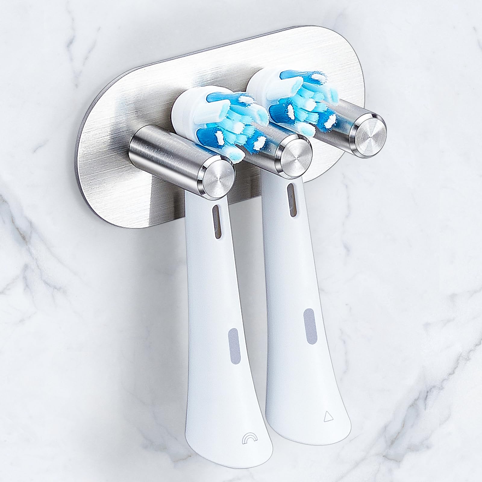YAYINLI Electric Toothbrush Holder Wall Mounted - Toothbrush Head Holders for Bathroom, Self Adhesive Non Screw Tooth Brush Holder, Anti-Rust Metal SUS304 Stainless Steel Toothbrush Organiser