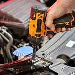 HARFINGTON Conducteur d'écrou 12mm Chaussette Hex Drive CR-V Outils à clé à vis en acier avec jarret à hexagone à changement rapide 1/4" pour perceuses de puissance Conducteurs d'impact, Bleu