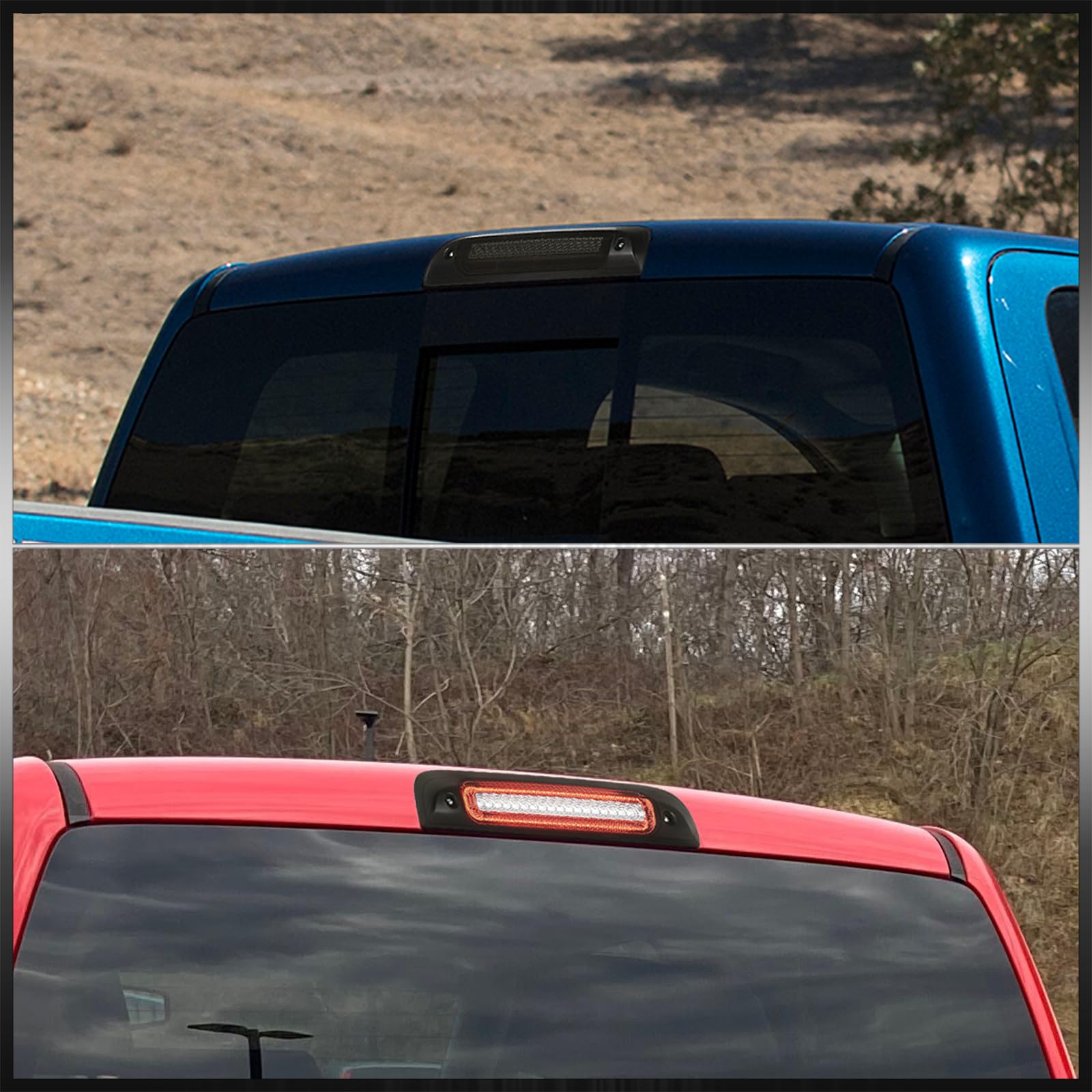 AJP Distributors Smoke LED Third 3RD Brake Stop Tail Light Rear Center High Mount Roof Cargo Lamp Assembly Compatible/Replacement For Silverado Sierra 1500 2500HD 3500HD 2014 2015 2016 2017 2018 2019