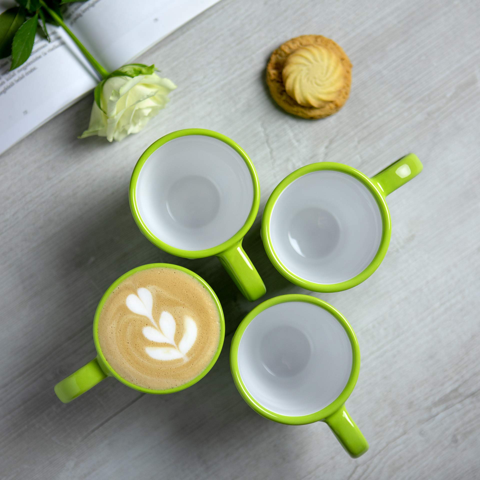Tazza In Ceramica 300ml City To Cottage – Dipinta A Mano Pois Rossi – Idea Regalo
