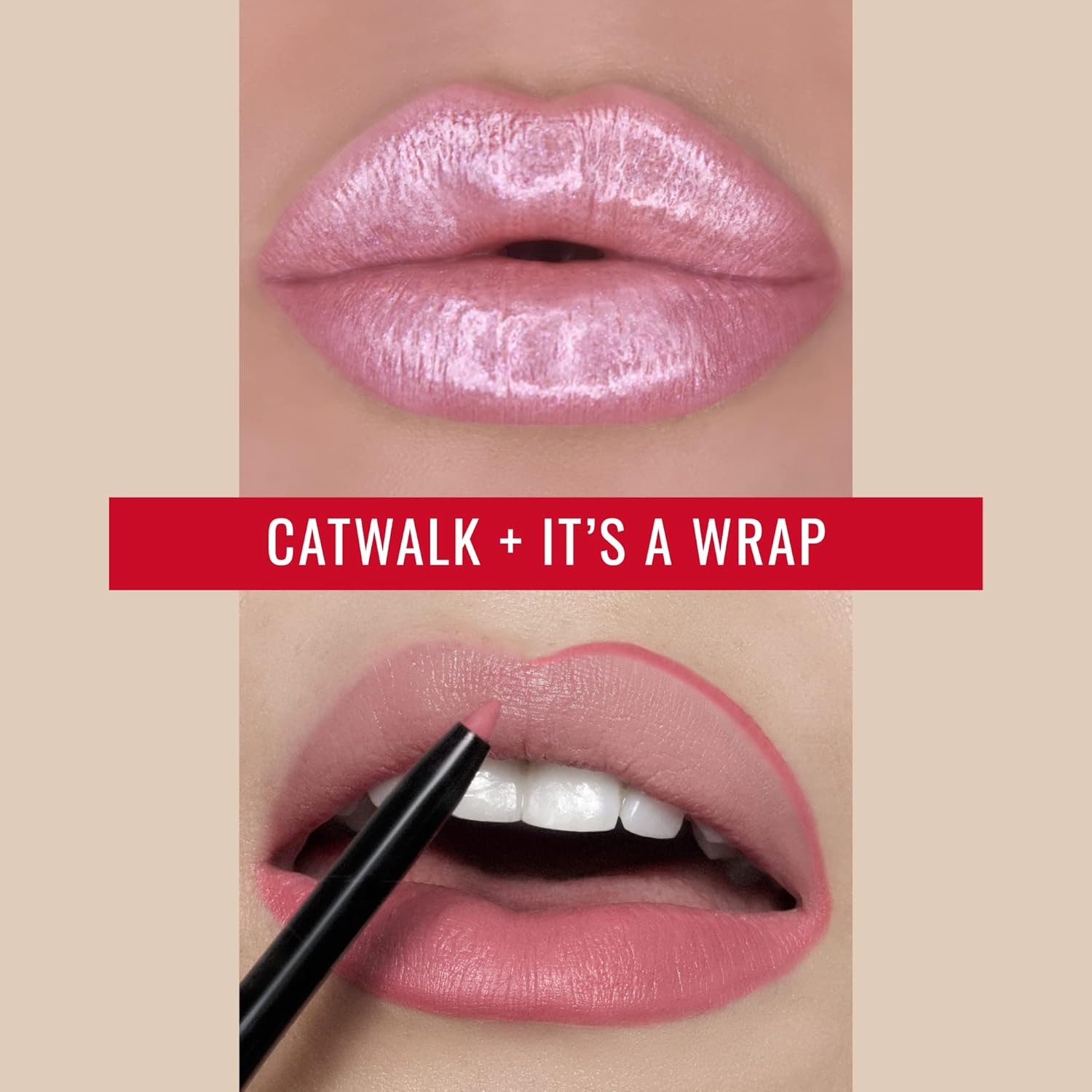 Runway Rogue LuxGloss Kit with Moisturizing Lip Gloss Tube, Catwalk and Lip Liner Pencil, It's a Wrap