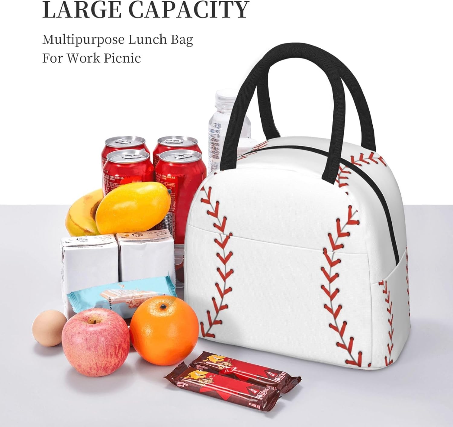 Custom Name Lunch Box Personalized Text Cute Printed Insulated Lunch Box Customized Handle Reusable Meal Bags For Man Woman Girls Boys School Work Office Travel