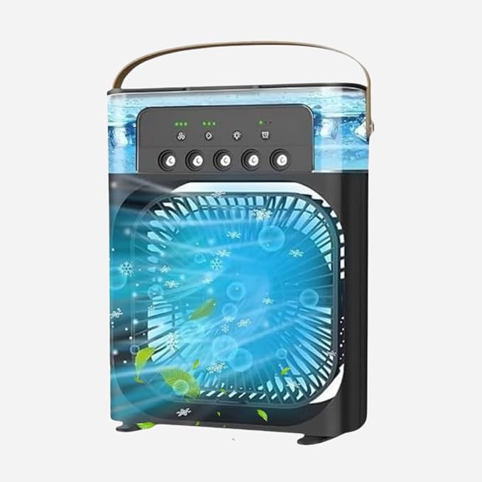Drumstone 𝟏𝟓-𝐘𝐞𝐚𝐫 𝐖𝐚𝐫𝐫𝐚𝐧𝐭𝐲 Portable Air Conditioner Fan | USB Mini AC Desk Cooler | Personal Mini Air Cooler & Humidifier | Compact Air Cooling Fan for Home, Office & Travel – Multicolor
