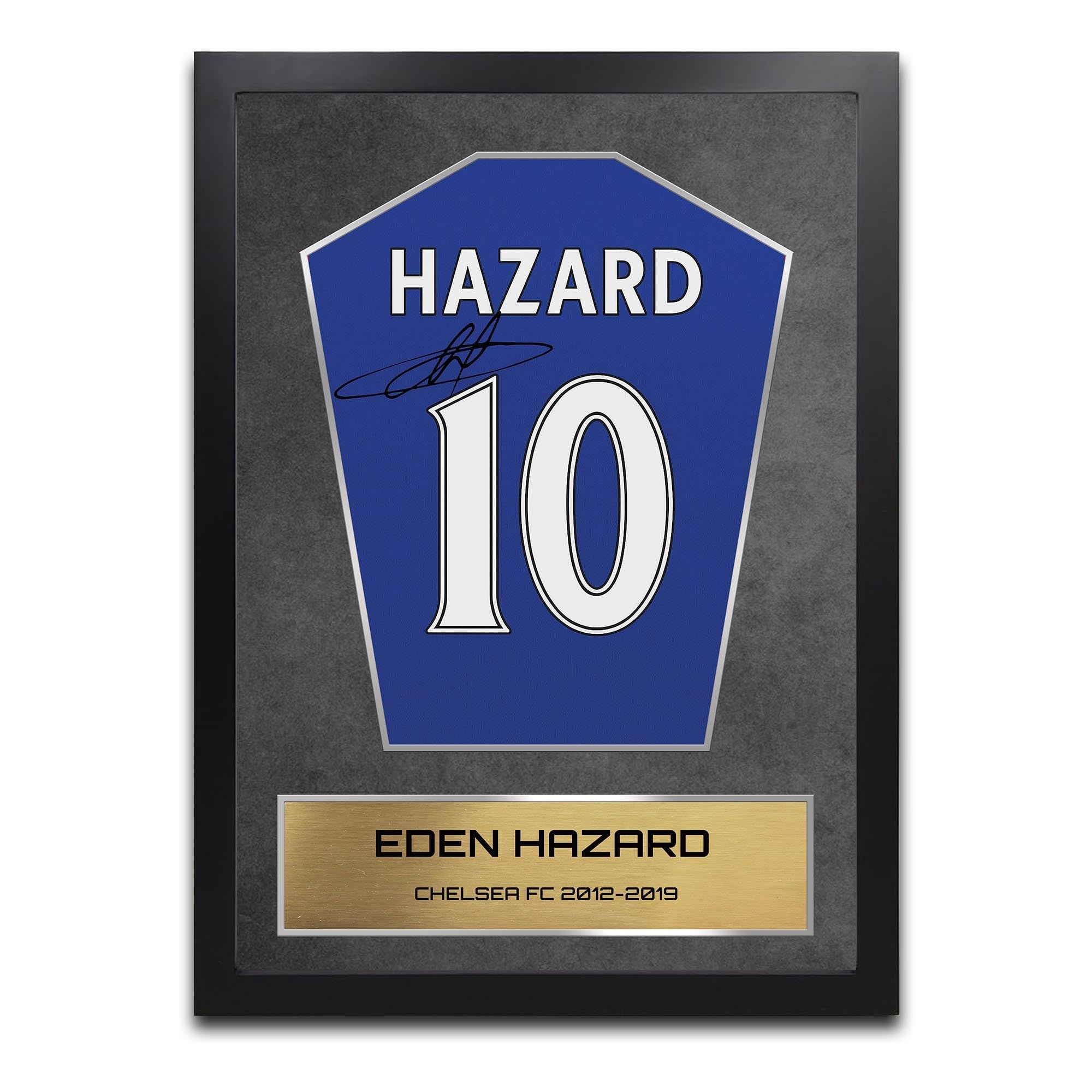 Eden Hazard Chelsea Shirt Display Framed - Autograph Print Football Memorabilia A3 Framed