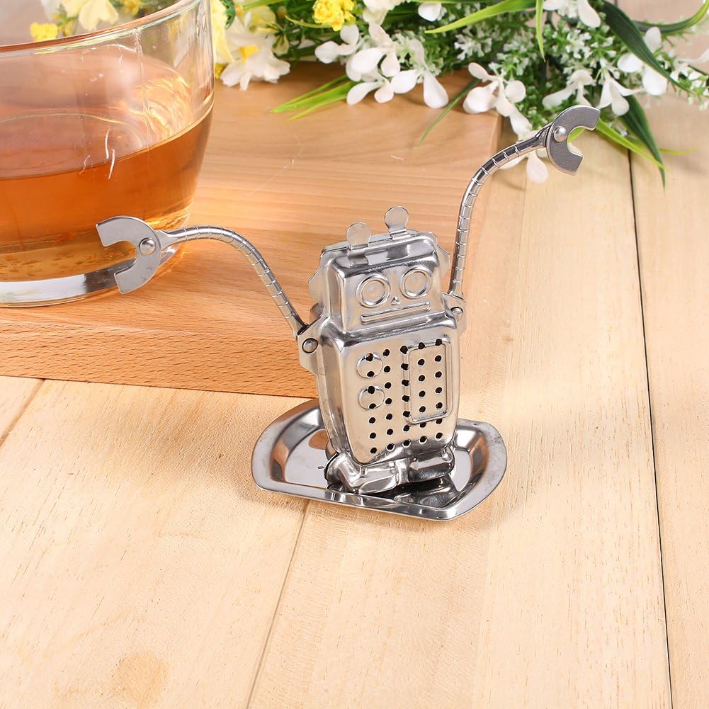 Food 8/20 Stainless Steel Loose Leaf Tea Infuser, Cute Animal Shape Infuser, Strainer, with Long Chain Hook to Brew Loose Leaf Tea, and