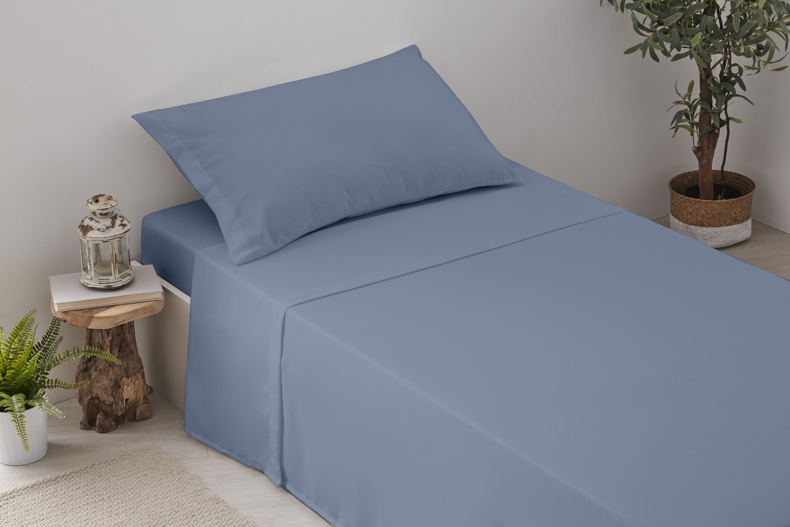Degrees Home Premium – Set Lenzuola Una Piazza E Mezza 105x190 3 Pezzi – Angolari, Piatto E Federa, Verde