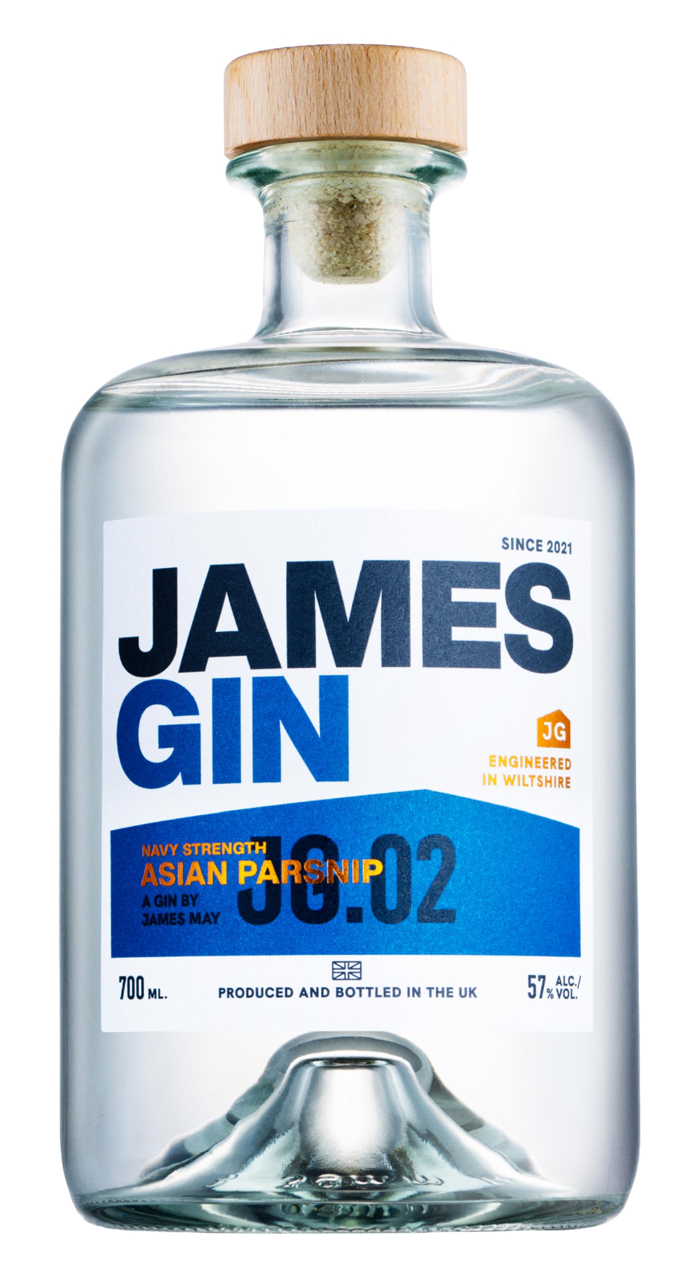 James Gin Asian Parsnip Navy Strength Gin | 57% ABV | 700ml | Distilled in the UK | Award Winning Gin by James May