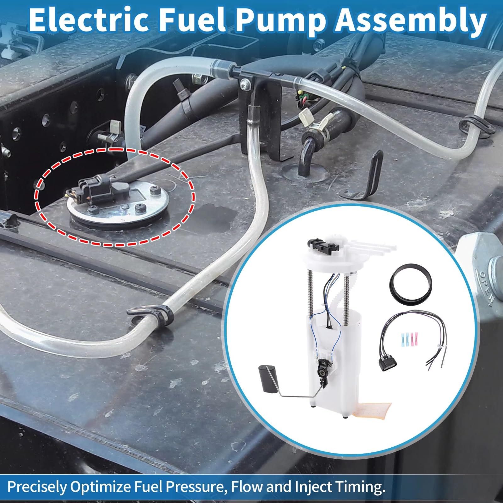 Pompes À Carburant Ensemble De Pompe À Carburant De Rechange Pour Essence Compatible Avec Oldsmobile Pour Intrigue 2001 2002 V6 3,5 L Berline Essence 19177221 DELFG0111