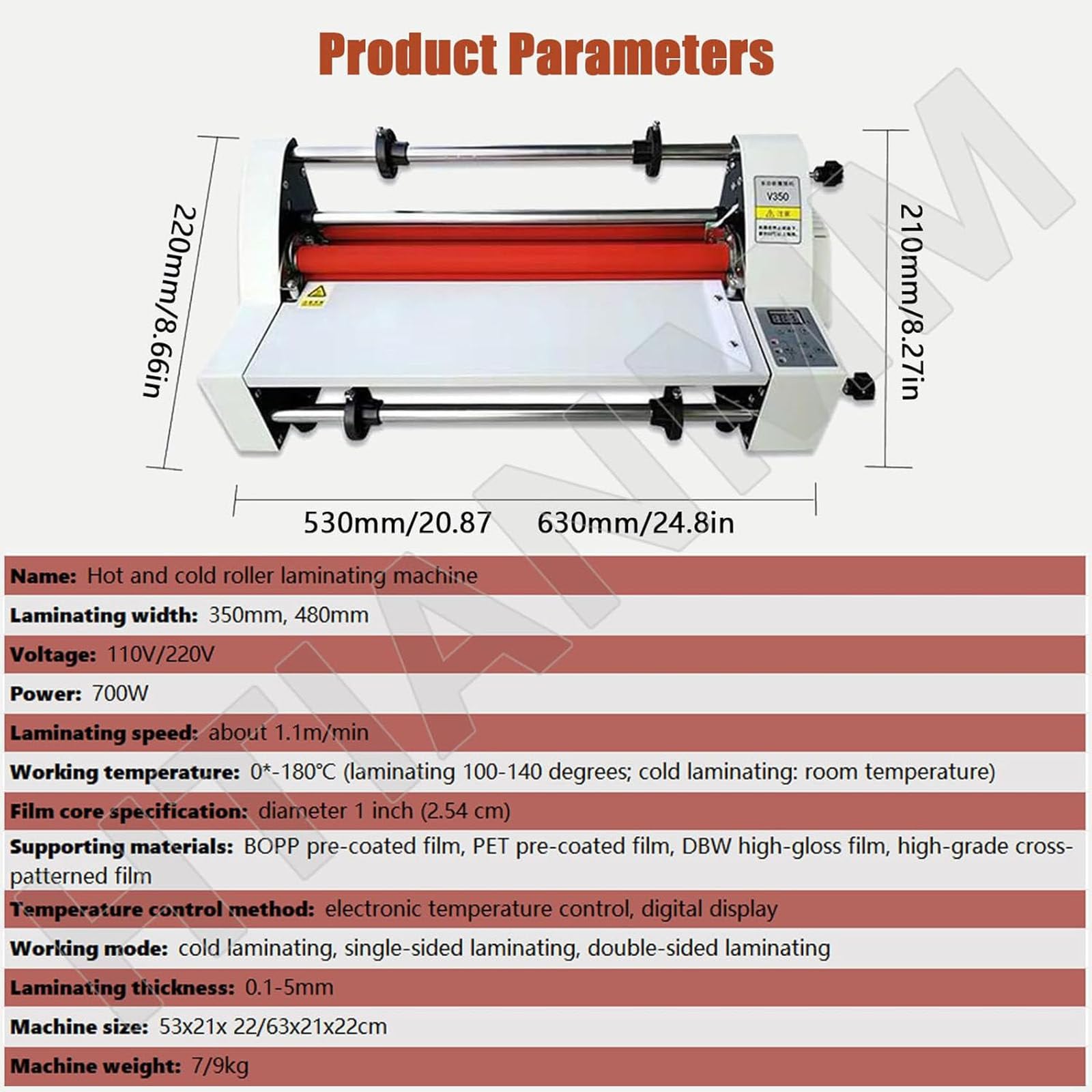 Laminator do folii termicznej i folii zimno-na gorąco, idealny do ochrony papieru komercyjnego, domowego, szkolnego i biurowego