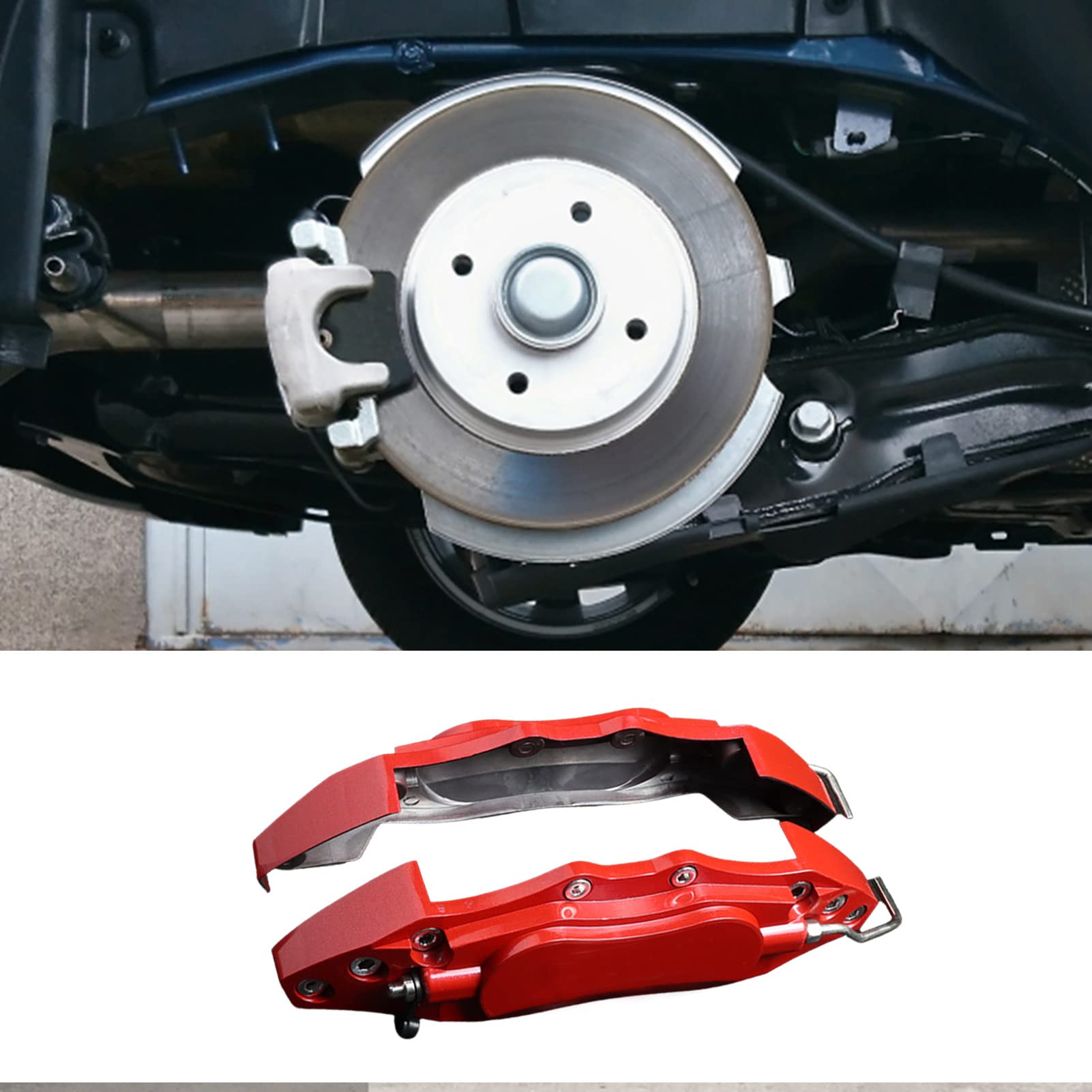 Amazon.co.jp: 汎用ブレーキキャリパーカバー 2個セット アルミ合金車 