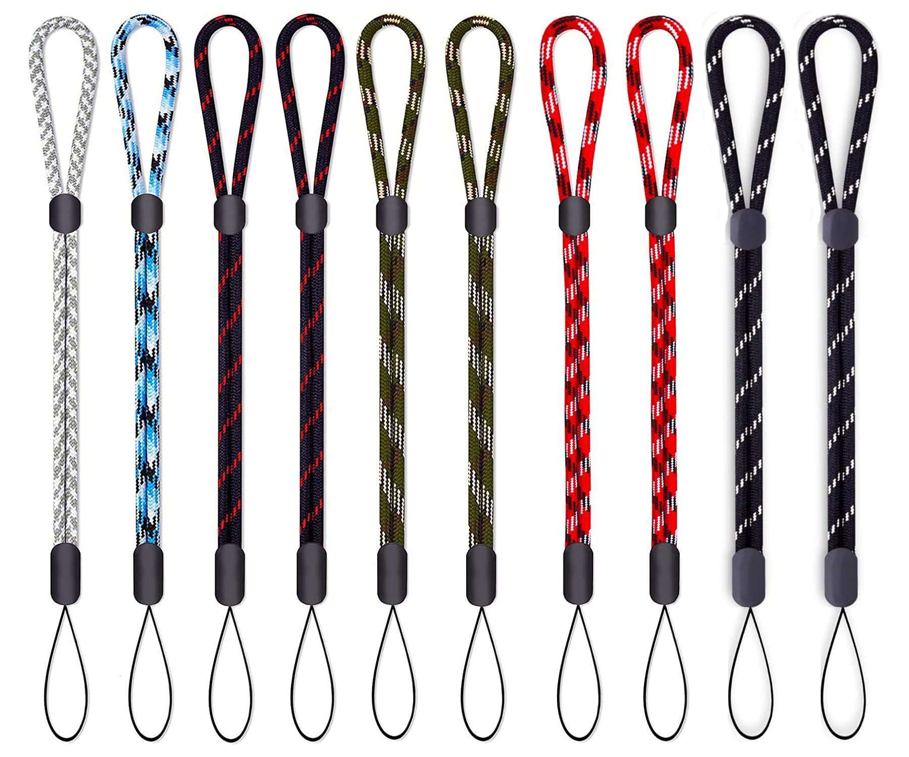 BEIJIGUANG Lanyard Hand Wrist Strap [Assorted Colors] for Camera, iPhone Galaxy Pixel Smartphone, USB Flash Drive, Keys, Keychain, Wallet, ID Name Tag Badge, Portable Gaming Console (10 PCS, MiX)