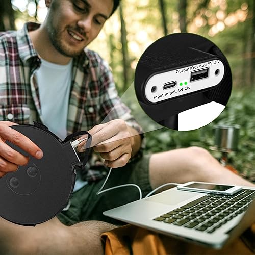 Miniatura 3 de Taburete de carga portátil plegable con banco de energía, plegable telescópico para camping, taburetes retráctiles, asiento ligero y resistente para