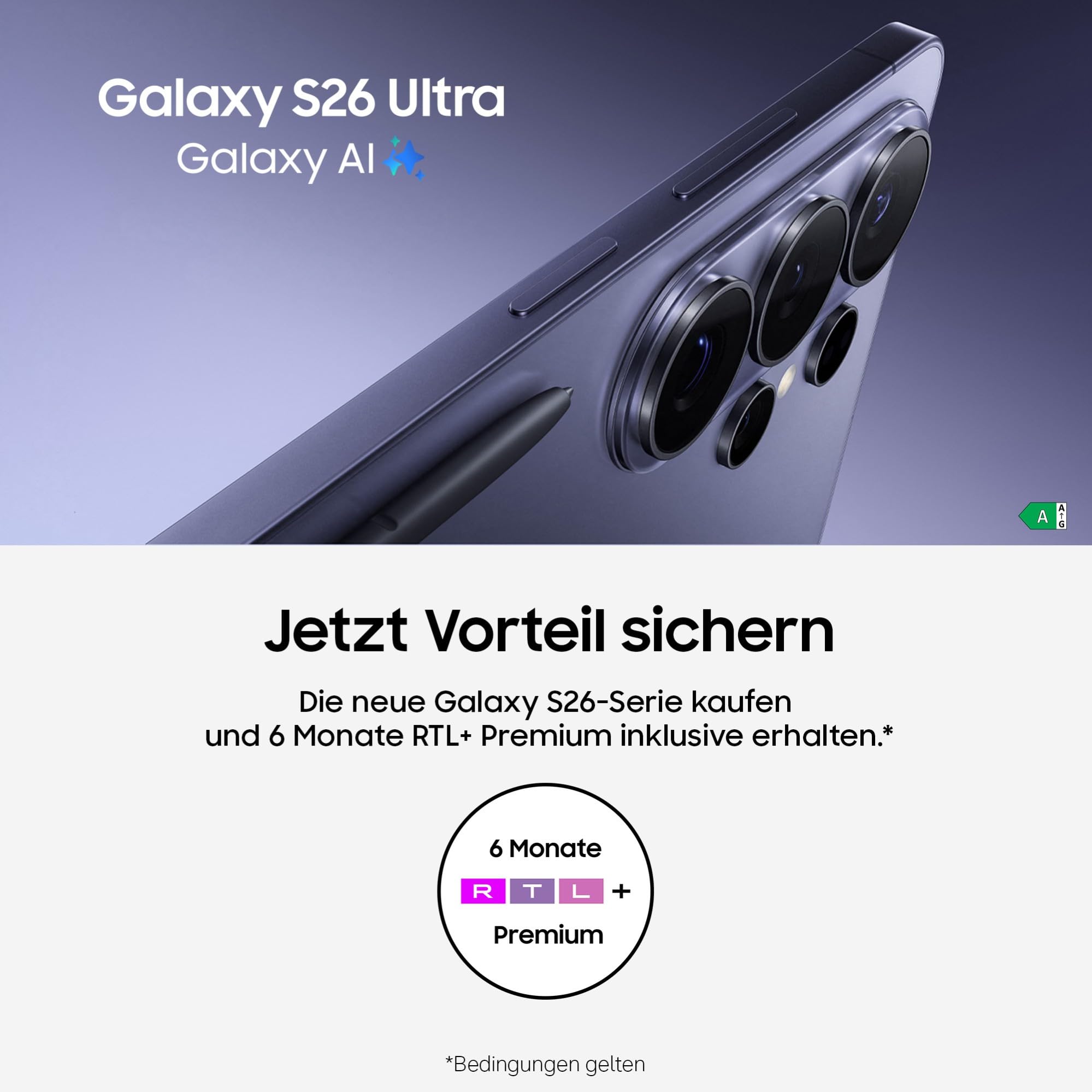 Samsung Galaxy S26 AI Smartphone mit Galaxy AI, Ohne Vertrag, Handy mit Android, 12 GB RAM, 512 GB Speicher, AP Prozessor, 50 MP, Cobalt Violet, 3 Jahre Herstellergarantie [Exklusiv auf Amazon]